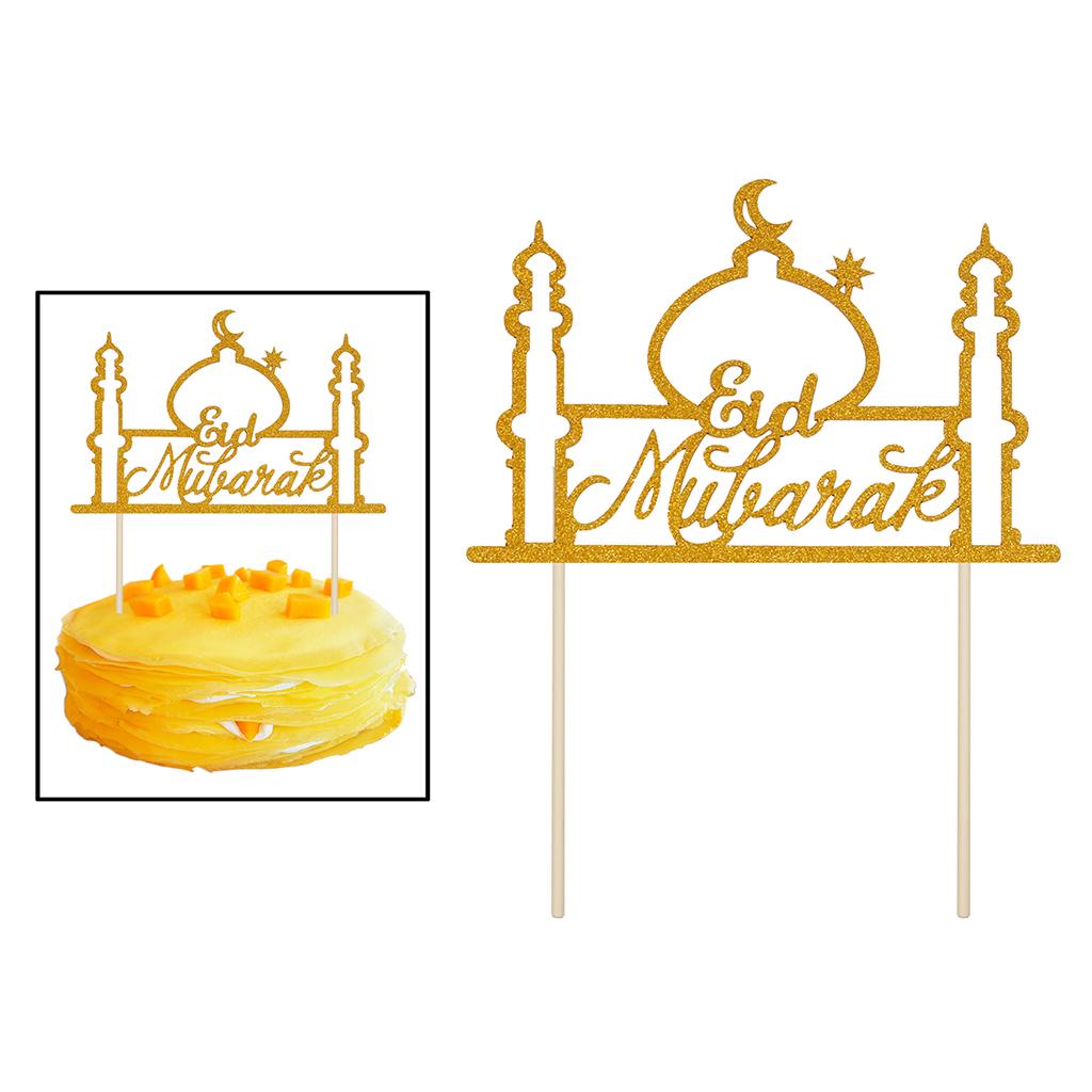 Sparkling Eid Mubarak Cake Topper Ramadan Hajj Birthday Baby Shower