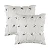 2Pcs Halloween Throw Pillow Cases 18x18 In Faux Fleece Cushion Cover Decorative Cushion Cover for Living Room Bedroom Sofa