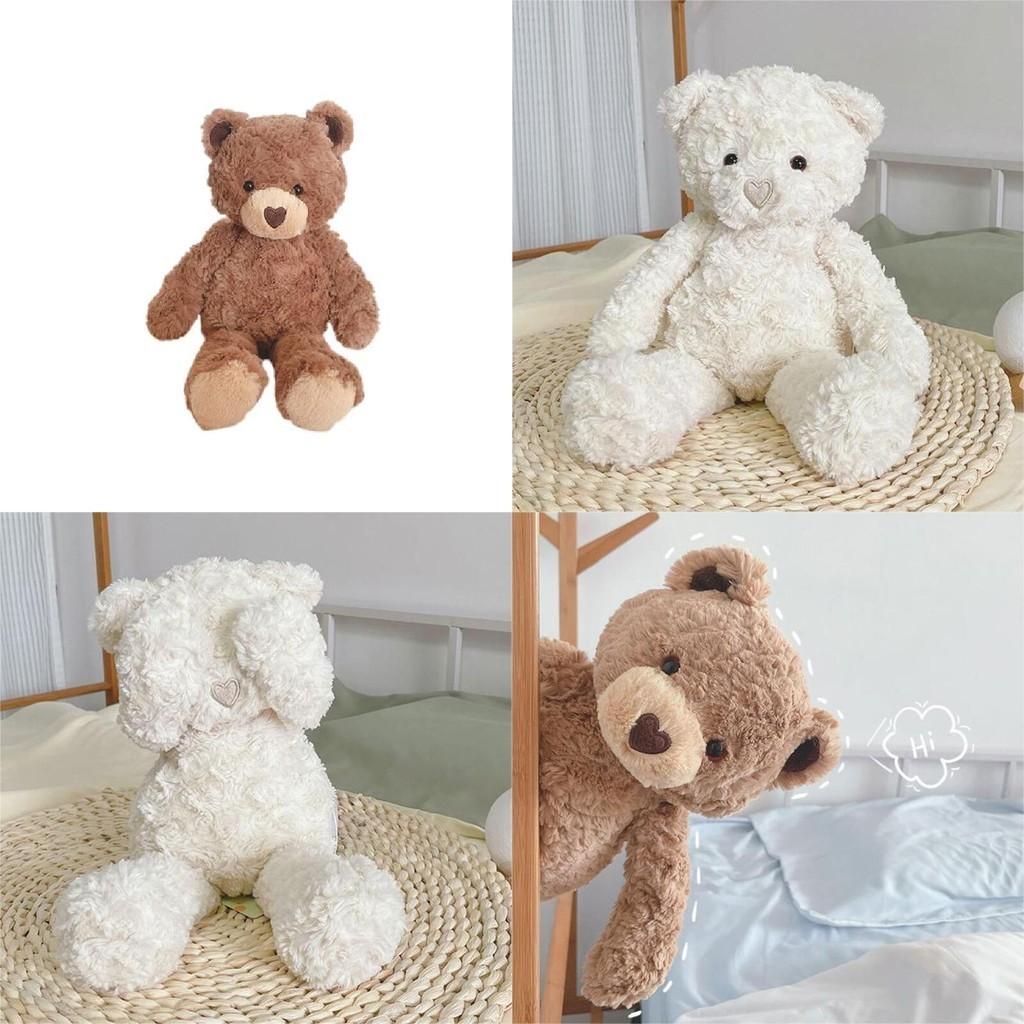 Entzückendes herzförmiges Plüsch-Teddybär-Spielzeug für beruhigenden Komfort, 41,9 cm groß, langes, zotteliges braunes Fell