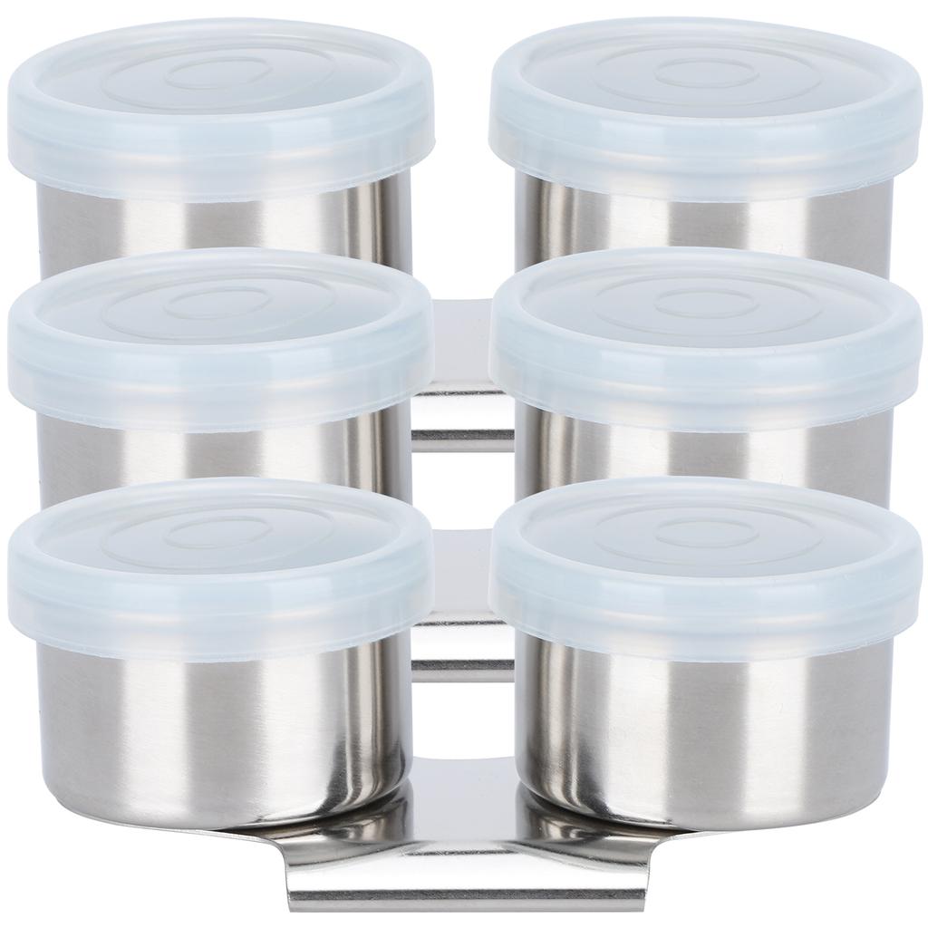 3Pcs Oil Painting Palette Cup Double Stainless Steel Mixing Can Artist Tools with Lid