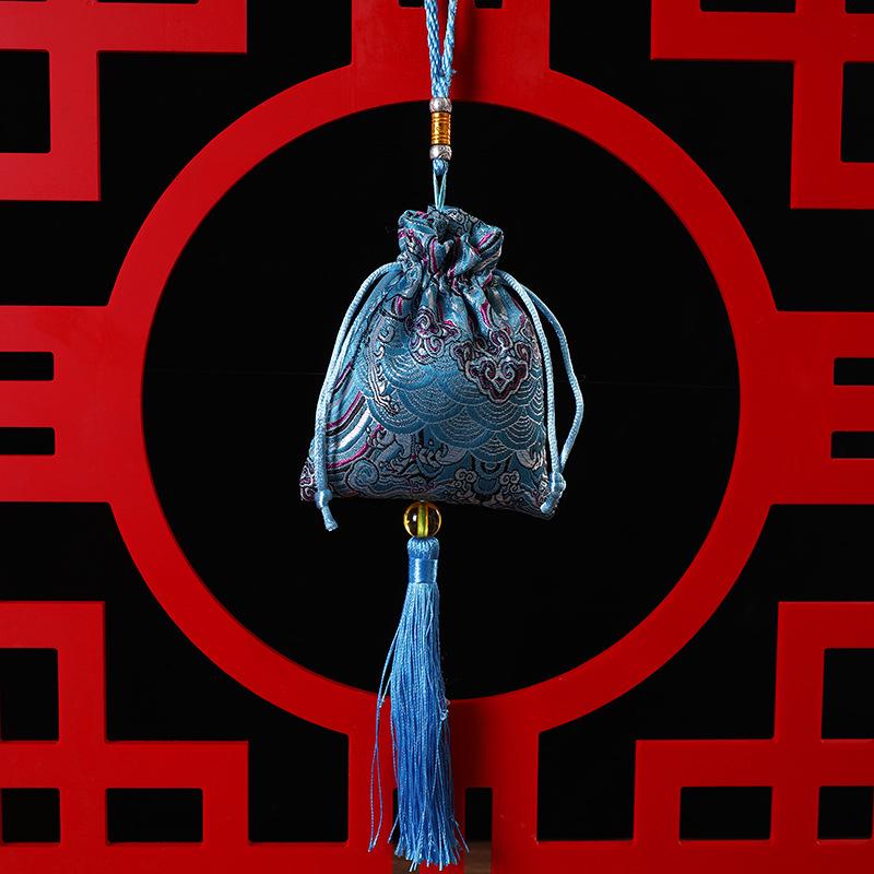 Ping An Cultural Scenic Amulet: Hanfu Style Sachet Pendant for Safety and Luck