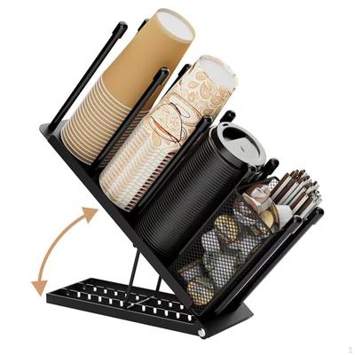 Coffee Cup Holder Lid Organiser Paper Dispenser Storage for