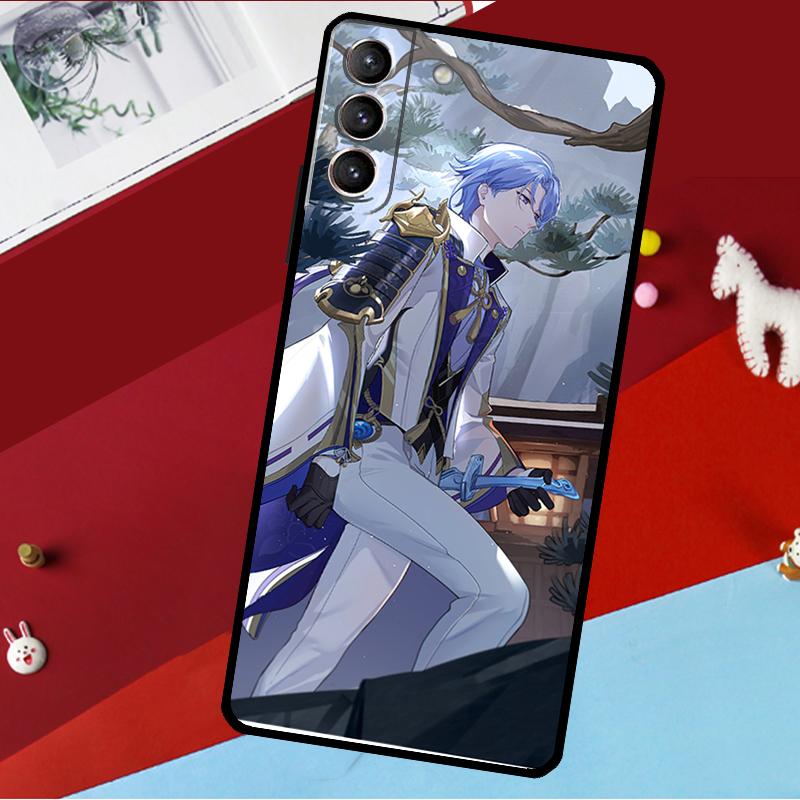 Genshin Impact Kamisato Ayato Funda For Samsung Galaxy S26 S25 S24 S21 S22 S23 Ultra S10 Plus S20 FE S25 FE Phone Case