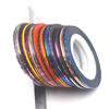 MNFT 60pcs 1mm*20yards colorful Tinsel Chenille Fly Tying Material UV Shinning Lines Tape for Fly Fishing Nymph Chironomid