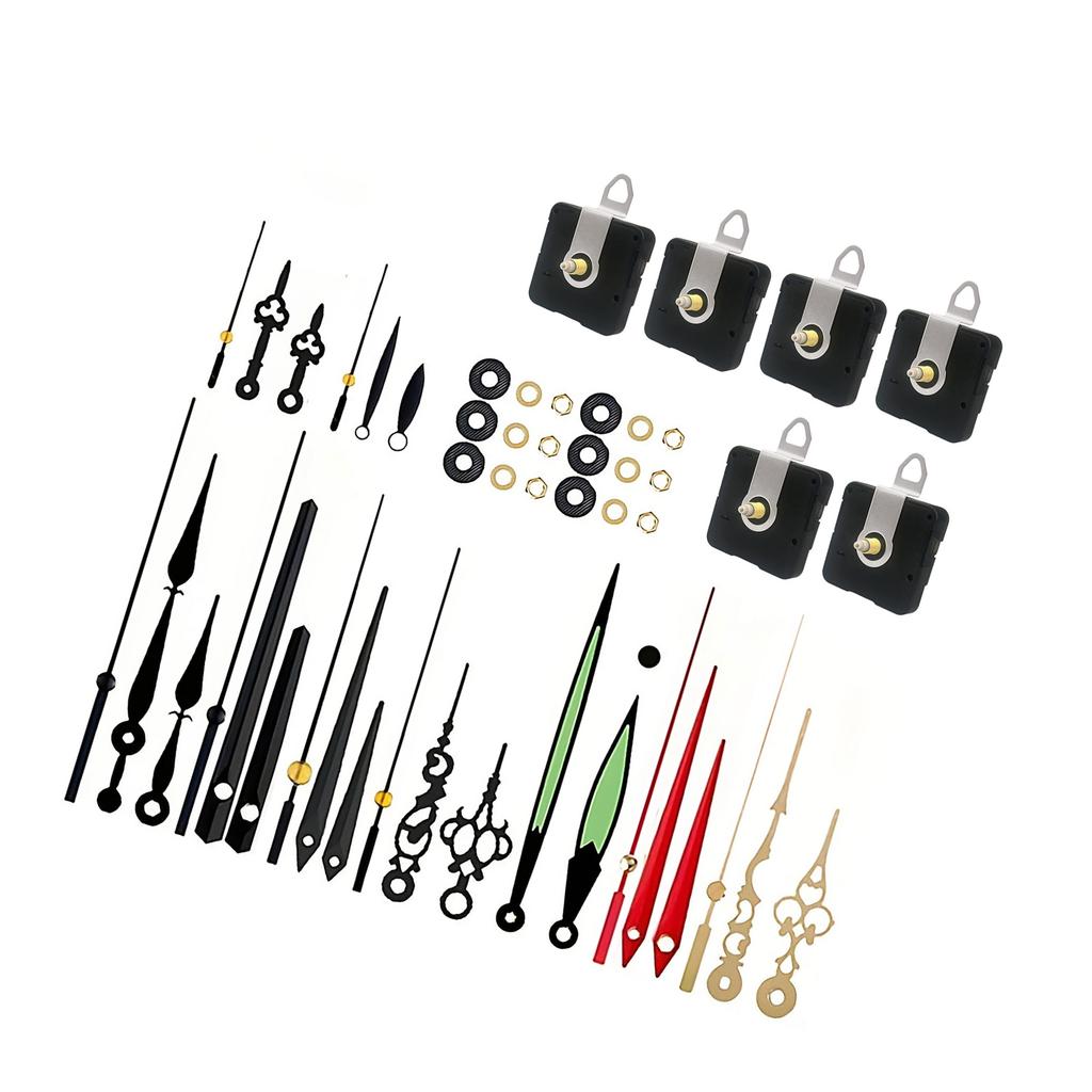 Leises Uhrwerk Ersatzteile mit Präzision 6 Stück Uhrwerk und Zeiger für DIY Uhren Restaurierungsprojekt