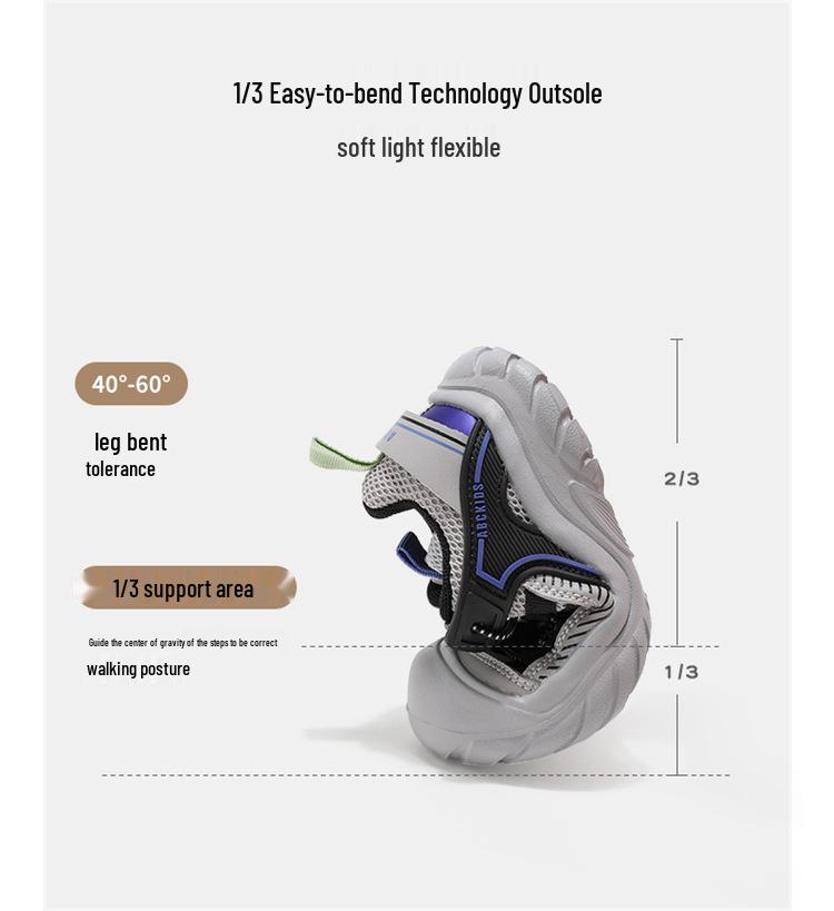 ABCKIDS5837 Kids' Non-Slip Running Shoes – Soft Sole, Unisex, 2025 Autumn Collection