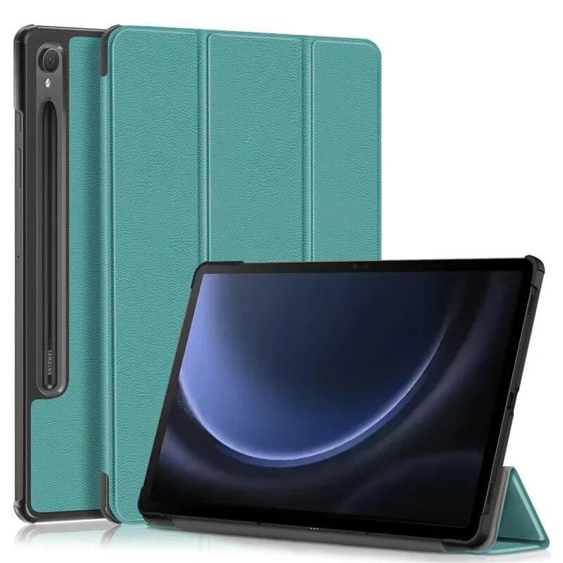 Tablet Leather Case for Samsung Galaxy Tab S9 FE S9FE 2023 Case 10.9 Inch Folding Stand Magnetic Smart Folio Tablet for Samsung Tab S9 FE Case