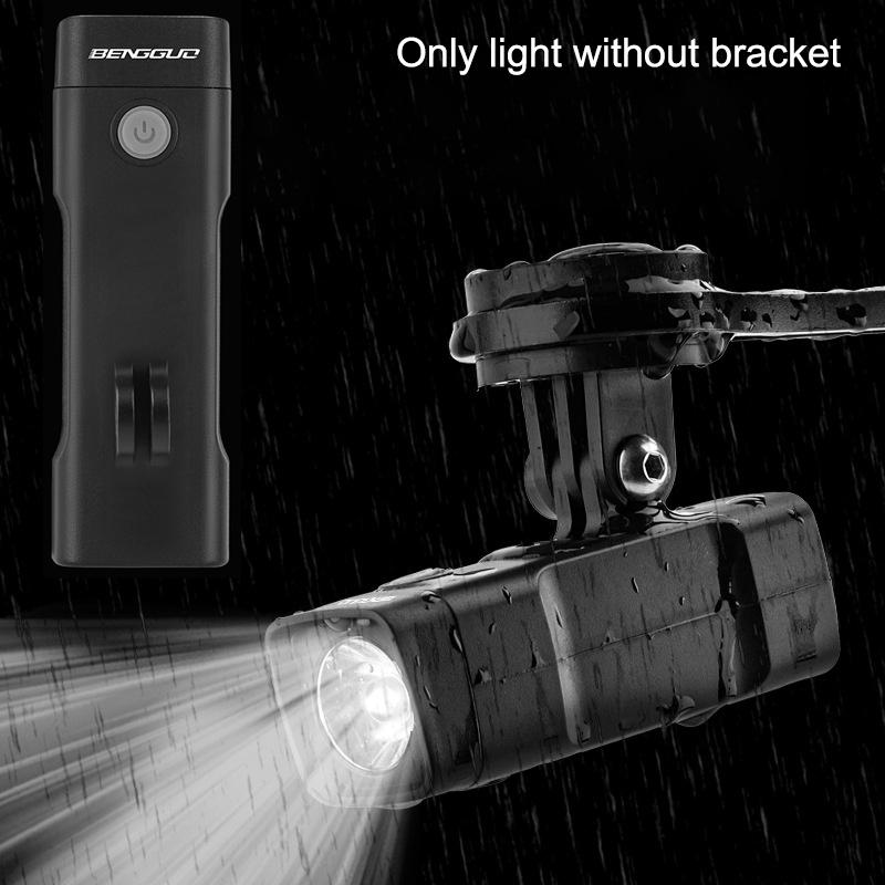 Bike Headlight Usb Rechargeable Cycling Flashlight Waterproof Bike Hanging Light High Brightness 3 Gears For Mountain Bike