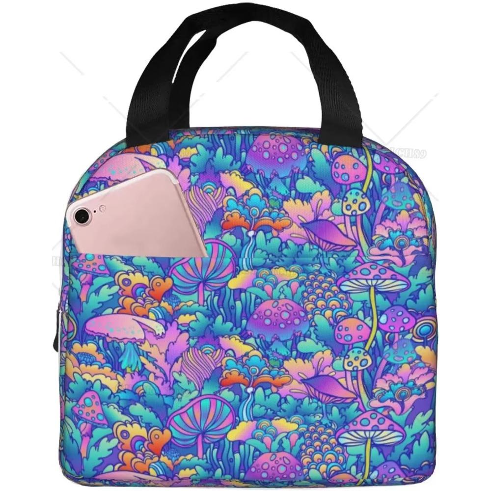 Bunte Sterne Tragbare Aluminiumfolie Verdickte Isolierung Lunchtasche Wiederverwendbare Großraum-Lunchbox für Jungen/Mädchen/Männer/Frauen