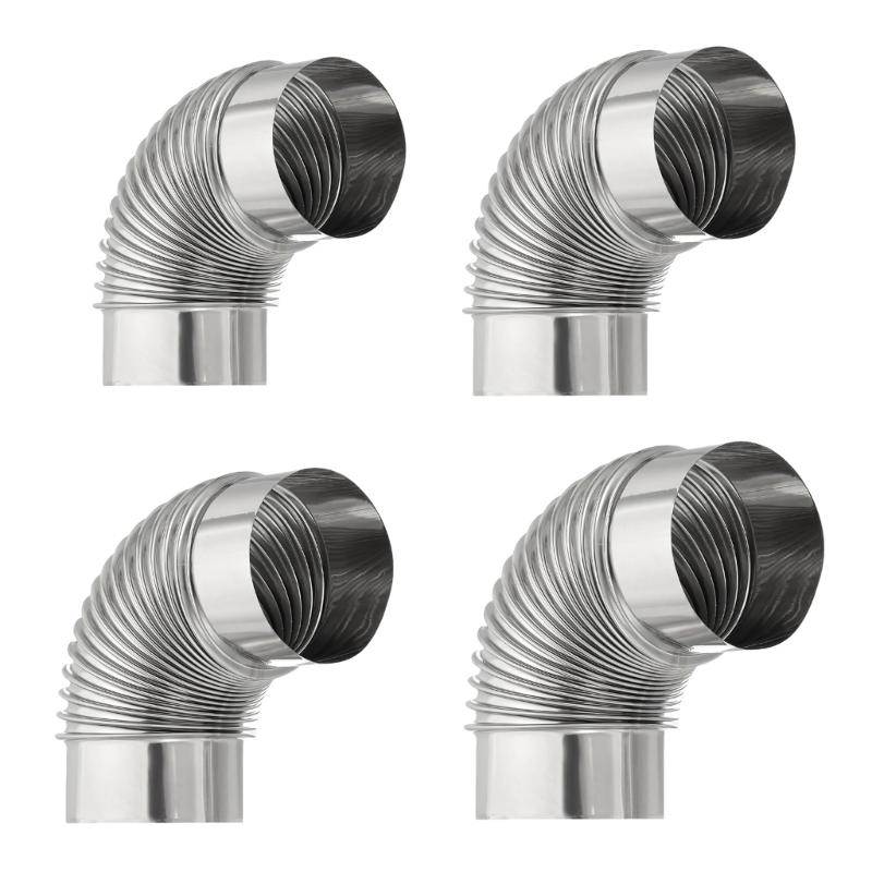 Oxidation security Metal Coated Steel Duct Pipe Elbow 90 Degree Bend For Effective exhaust Removal System
