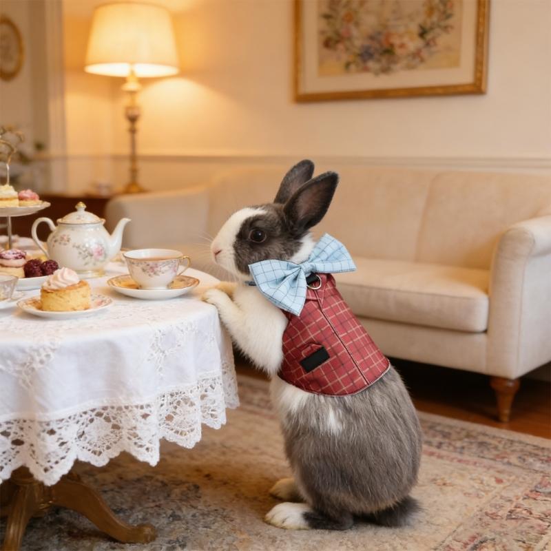 Breathable Rabbit Harness for Small Pet No Pull Design Easy Walk Vest with Adjustable Fit