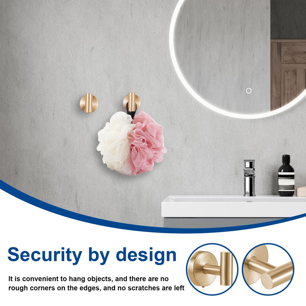 4Pcs Towel Ring Toilet Paper Holder Stainless Steel Bathroom Hardware Set Wall Mount Hand Towel Hanger for Home Bedroom