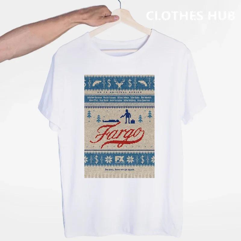 Футболка с сериалом «Фарго», летняя повседневная футболка с круглым вырезом и коротким рукавом XL