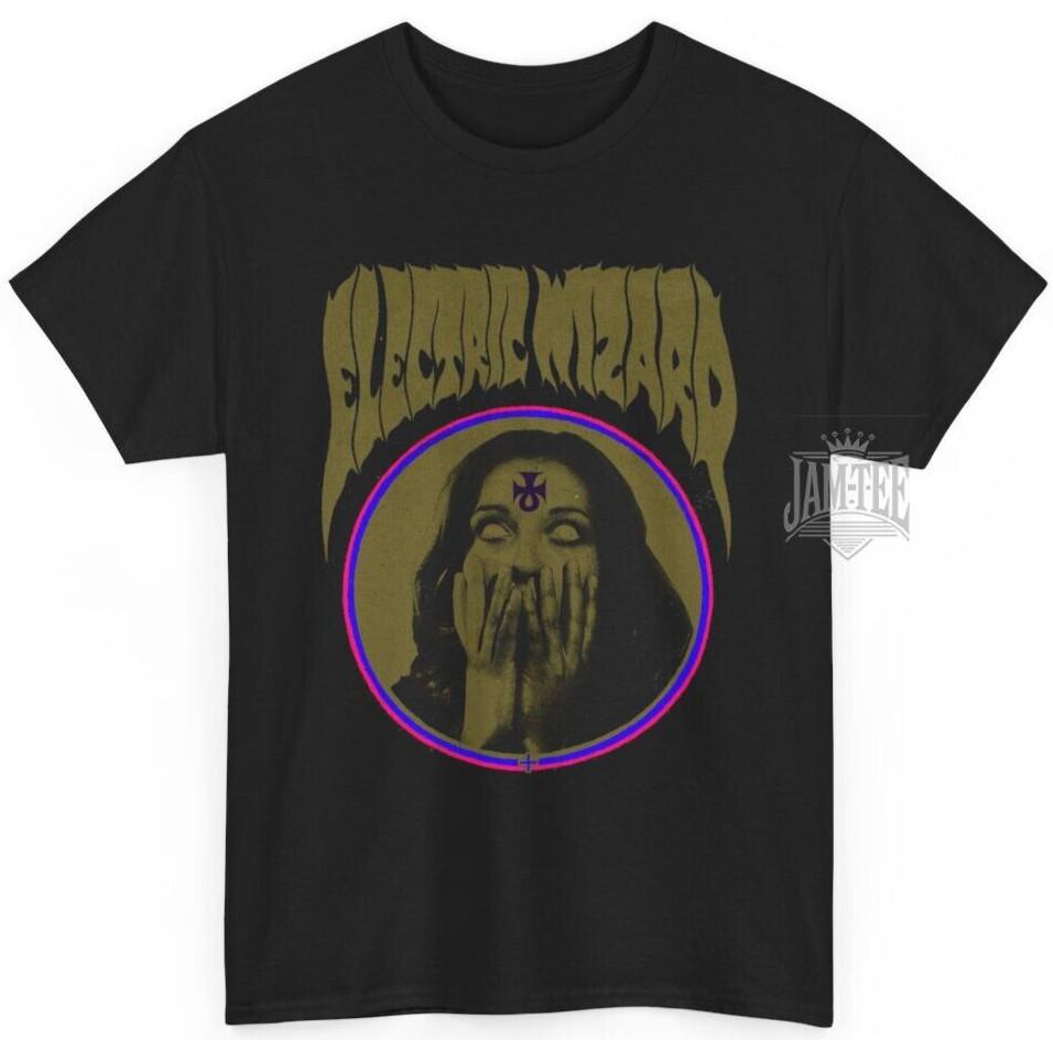 

Electric Wizard Inverted Ankh Girl Black T-shirt doom metal stoner, Unisex Tee 4XL