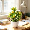 Artificial Lemon Tree Potted Plants Small Fake Yellow Lemons Citrus Tree Faux Fruit Greenery Bonsai Decoration for Indoor Home Office