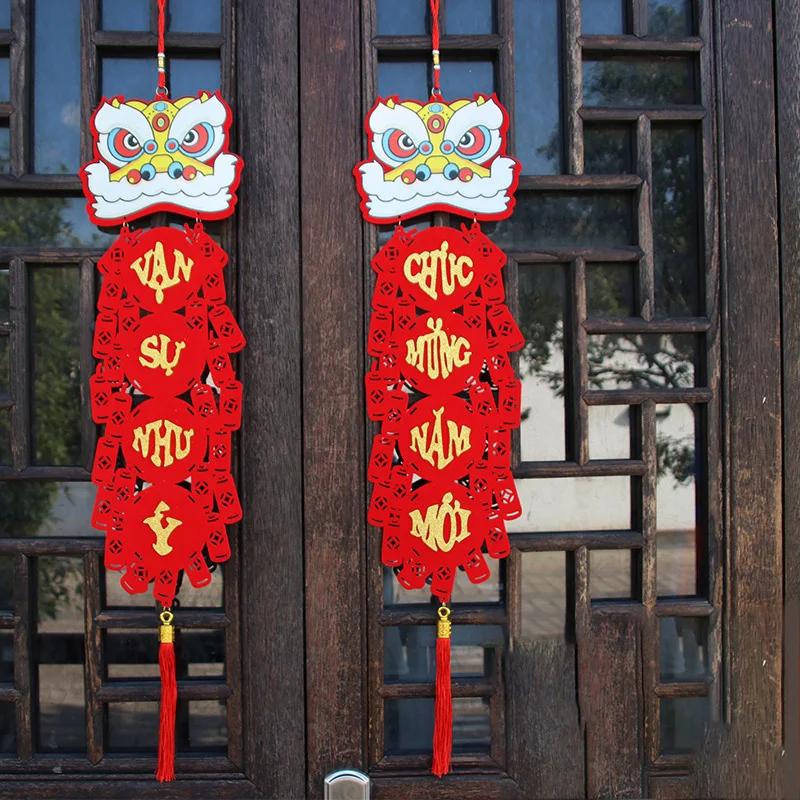 Chinese New Year Decorations 2025 Traditional Vietnamese Hanging Ornament Marriage Supplies Festival Wall Decor Wedding Pendant
