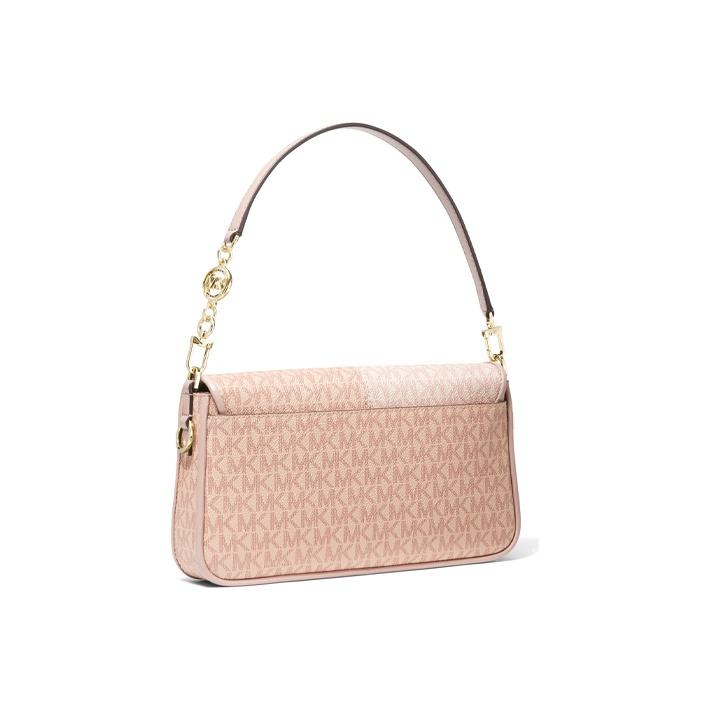 Michael Kors Mk Bradshaw Monogram Color Block Gold Buckle Leather Tote Crossbody Shoulder Bag Women Bags Ballet-Pink 30T1G2BL1B-641