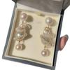 Brilliant Wind and Sea Chen Jiahui Same Earrings Natural Baroque Pearl Stud Earrings Temperament Earrings Silver Needles
