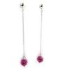 Les Trésors De Lily [L9746] - Pink 'Sissi' Silver Earrings (crystal)