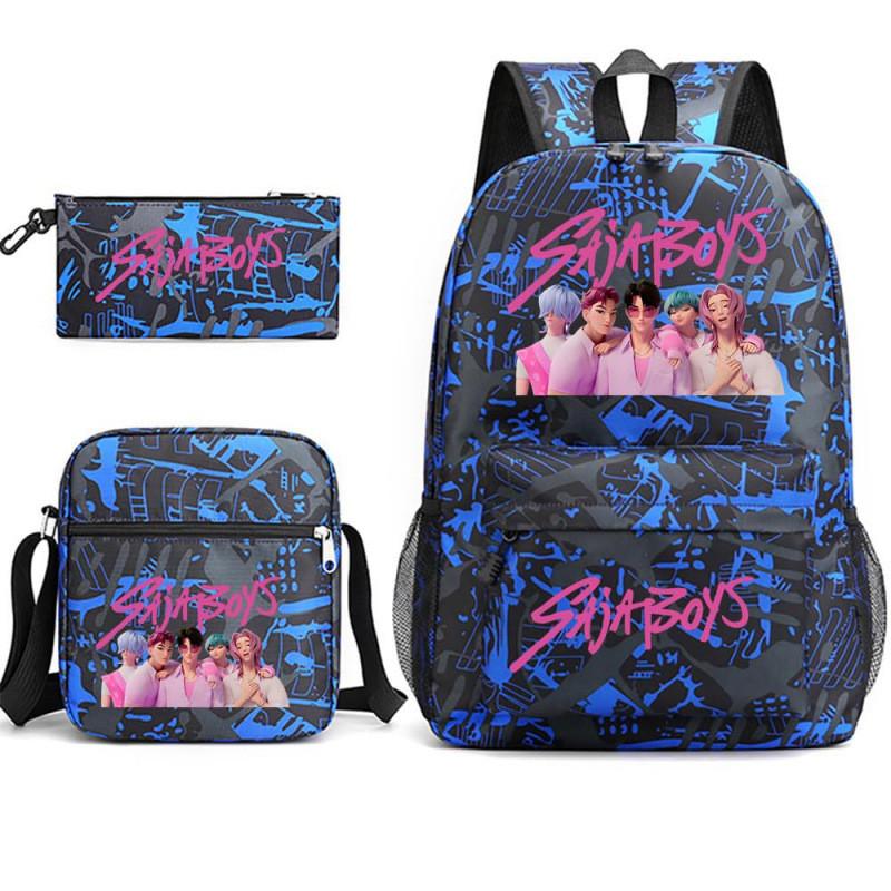 Kpop Dämonenjäger Kinderrucksack mit atmungsaktivem Oxford-Stoff für Schule und Freizeit