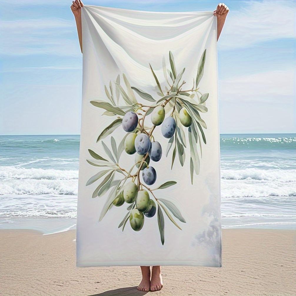 Rainbow Sailboat Oil Painting Beach Towel Nautical Art Print Swimming Cover Up Cute Holiday Souvenir