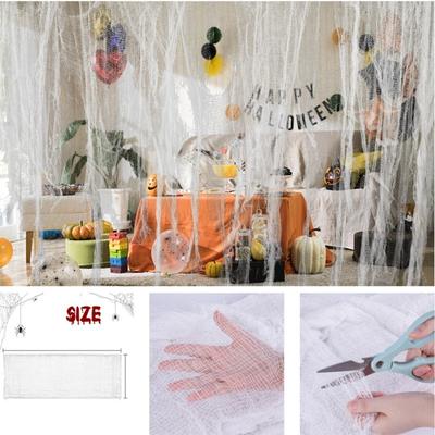 Décorations d'Halloween Gaze Sanglante, Bandage en Tissu Sanglant d'Horreur, Rideaux de Porte, Accessoires de Fête Maison Hantée d'Halloween