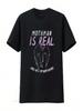 Mothman T-Shirt Ist Echt Und Er Ist Mein Freund Vintage Gewaschen Unisex Designer Kleidung Streetwear Homme Mode Leicht Grafisch