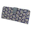 [Inden-ya] Inden Long Wallet, Large, Thin Deerskin, Navy Blue with White Lacquer, Forget-me-not Pattern, 2107-14-181