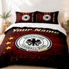 Germany national football team Custom Name 3pc set Perfect for bedroom use Comfortable bedding set includes a duvet cover and two pillowcases Ideal bi