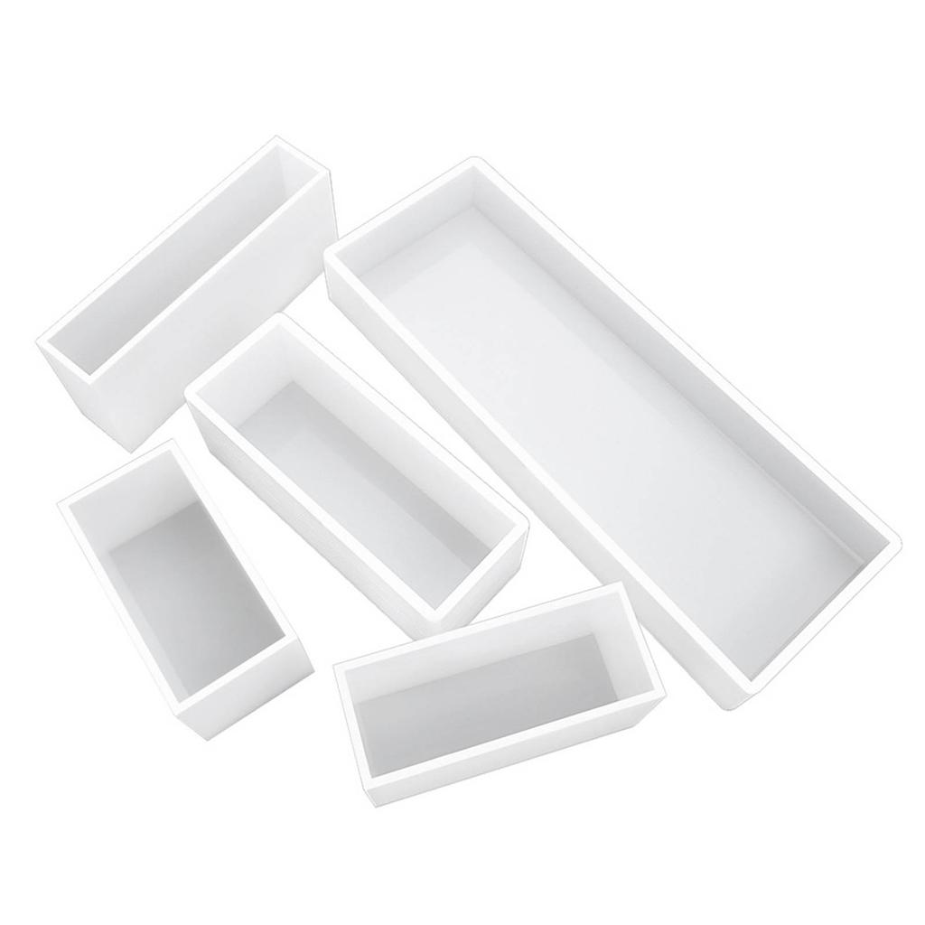 Epoxidharzform DIY Kristall Silikonharzformen Geometrisch Quadratisch Rechteckig Rund Form Desktop-Dekoration