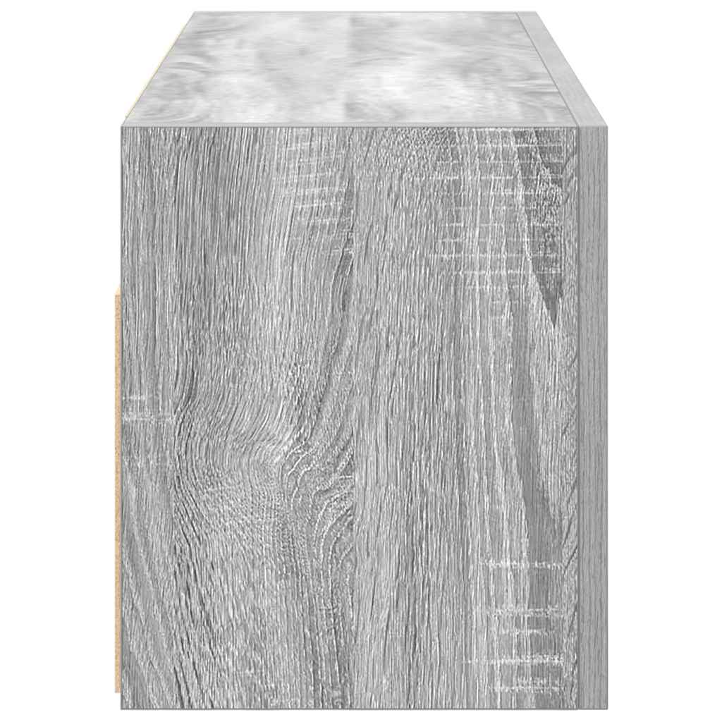 Bathroom Wall Cabinet Gray Sonoma 80 x 25 x 30 cm Particleboard