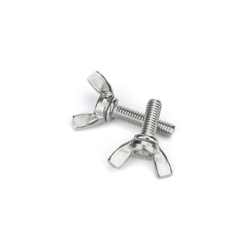 304 Stainless Steel Hand-Tightening Butterfly Weld Screws - Ram Horn M4 M5 M6 M8