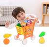 1 Set Kids Trolley Toy Rich Accessories Realistic Bright Color Parent-child Interactive Mini Shopping Cart Play House Toy for Gifts