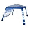 Beach Cabana, 2.4 x 2.4 m Beach Canopy with Side Wall, UPF 50+ Protection Easy Setup Cabana Tent with Sand Pockets, Adjustable Height Portable Shade
