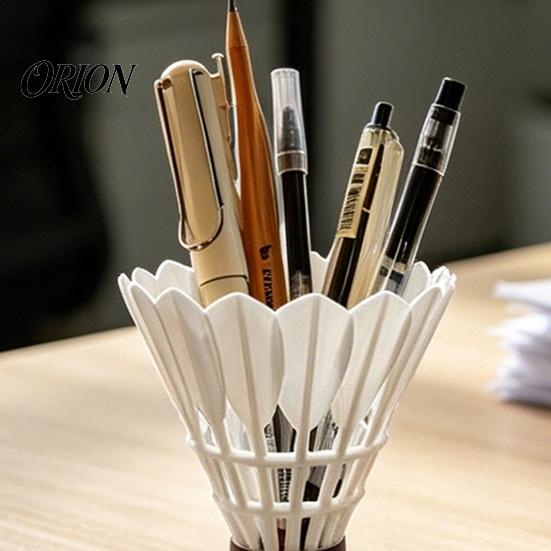 Sports Fan Desk Organizer Badminton Pen Holder, Creative Theme for Themed Office Accessory Fans, 3D Printed Desktop Ornament, Practical Stationery