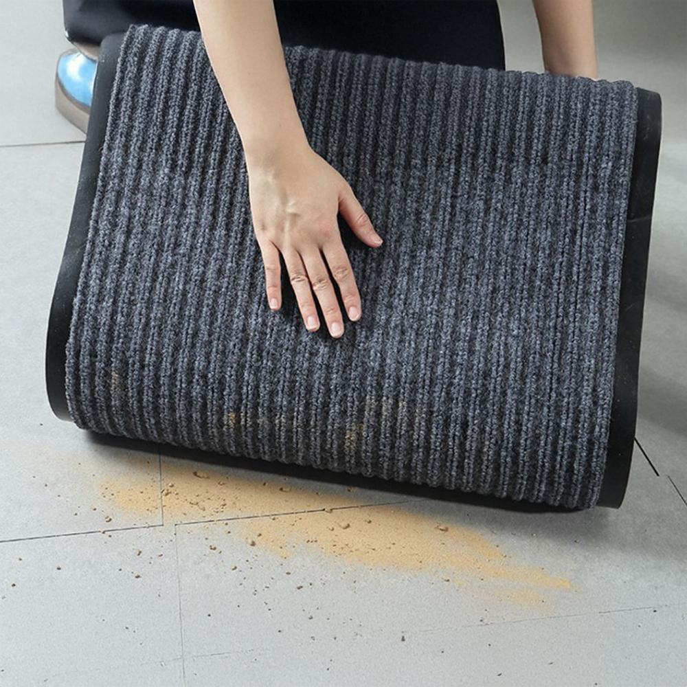 Doormat, Shoe Mat, Striped, Gray, for Outdoor Use, 90 X 150 Cm