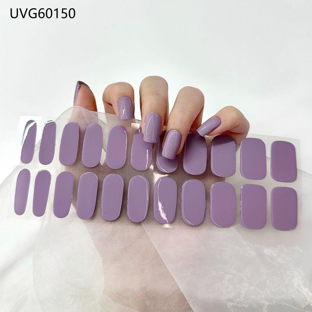 Transparent Nude UV Gel Nail Art Stickers: Semi-Cured, Semi-Baked Manicure Sheets