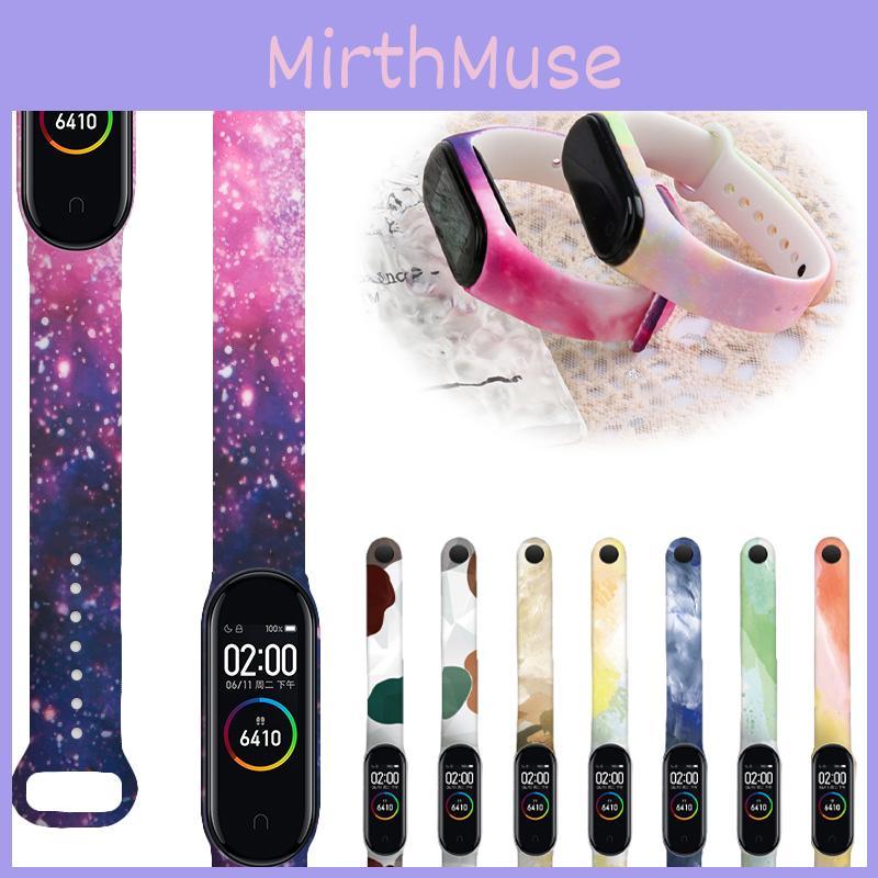 Creative Graffiti Design Silicone Band For Xiaomi Mi Band 3/4/5/6 Watch Replacement Comfortable And Adjustable