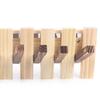 Wooden Coat Rack with Flip Hooks Wall-Mounted Clothes Hanger