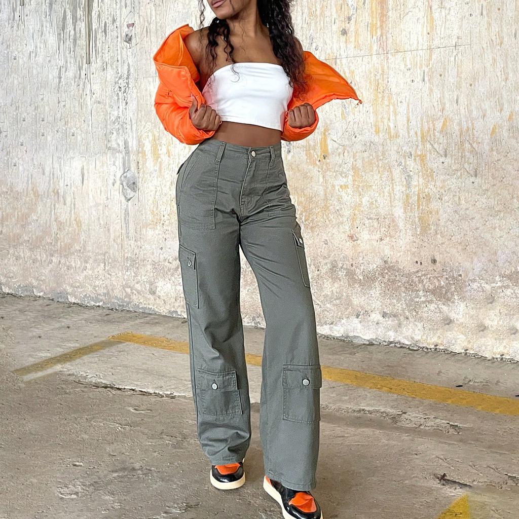 Ladies' Jeans Trend Casual Fashion Straight Leg Workwear Jeans