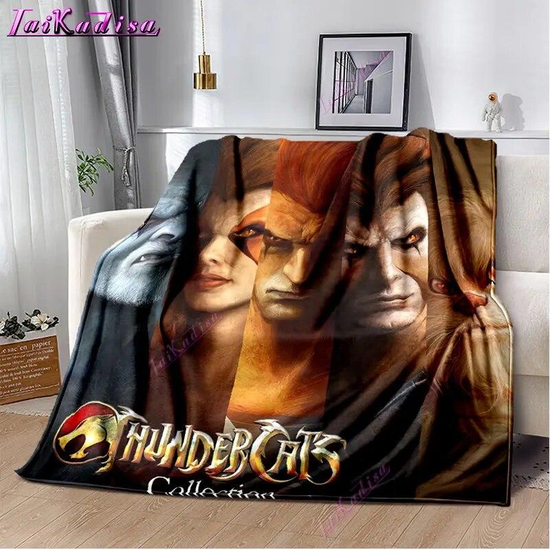 Thundercats Throw Blanket Cartoon Soft Cover Lightweight Warm Cartoon Blankets for Kidsroom Bedroom