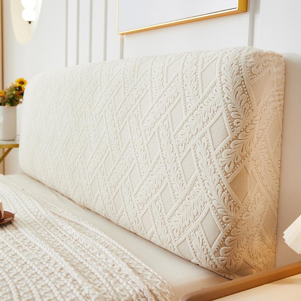 Washable Elastic Jacquard Bedhead Cover Dustproof Non-slip Bed Head Slipcover Soft All-inclusive Bedside Protector Home