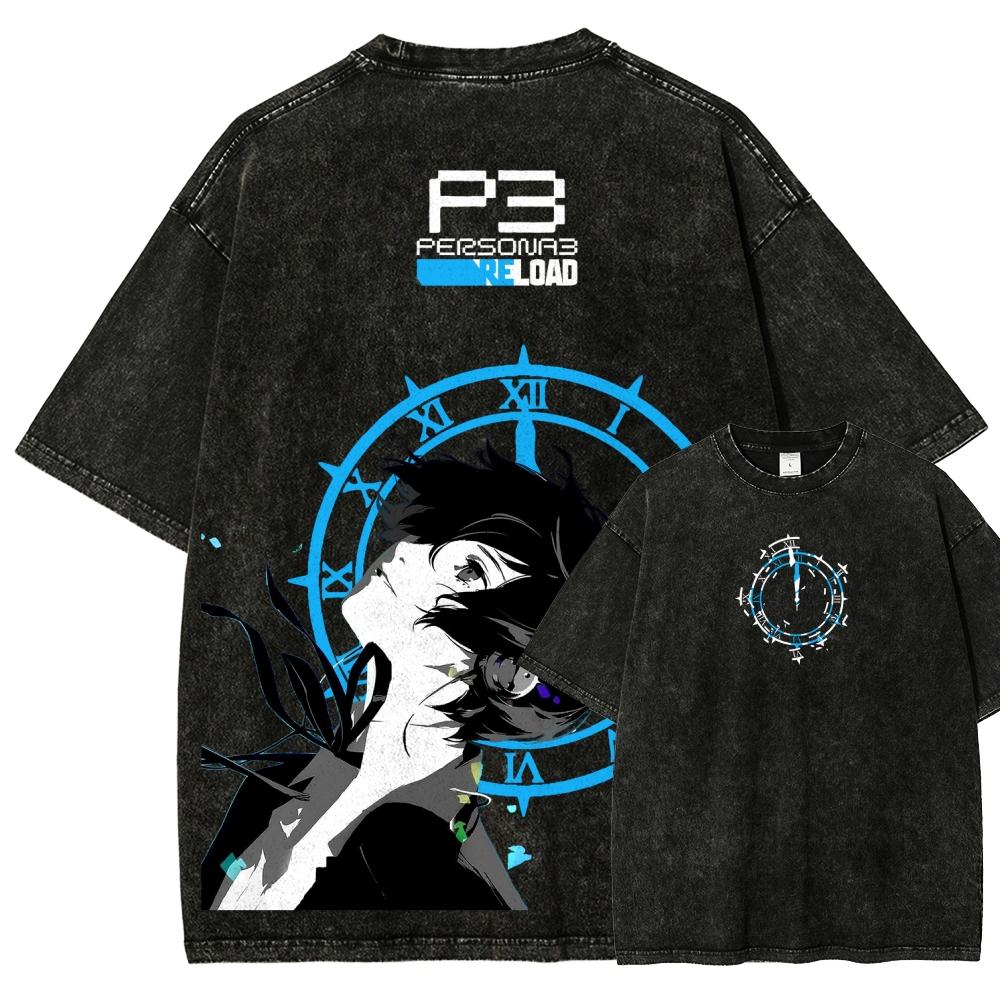 Persona 3 Reload Tričko s potiskem Osobnostní oblečení Vhodné pro všechna roční období Velká velikost Unisex Streetwear Vysoká kvalita Horký produkt Denní nošení Skvělý top