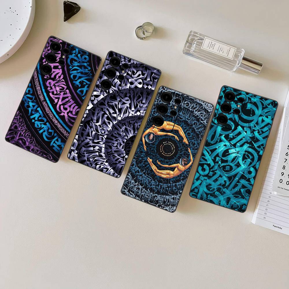 Pokras Totem Design Lampas Art Graffiti Phone Case Silicone PC+TPU For Samsung S10 20 30 22 23 24 Plus Lite Fundas