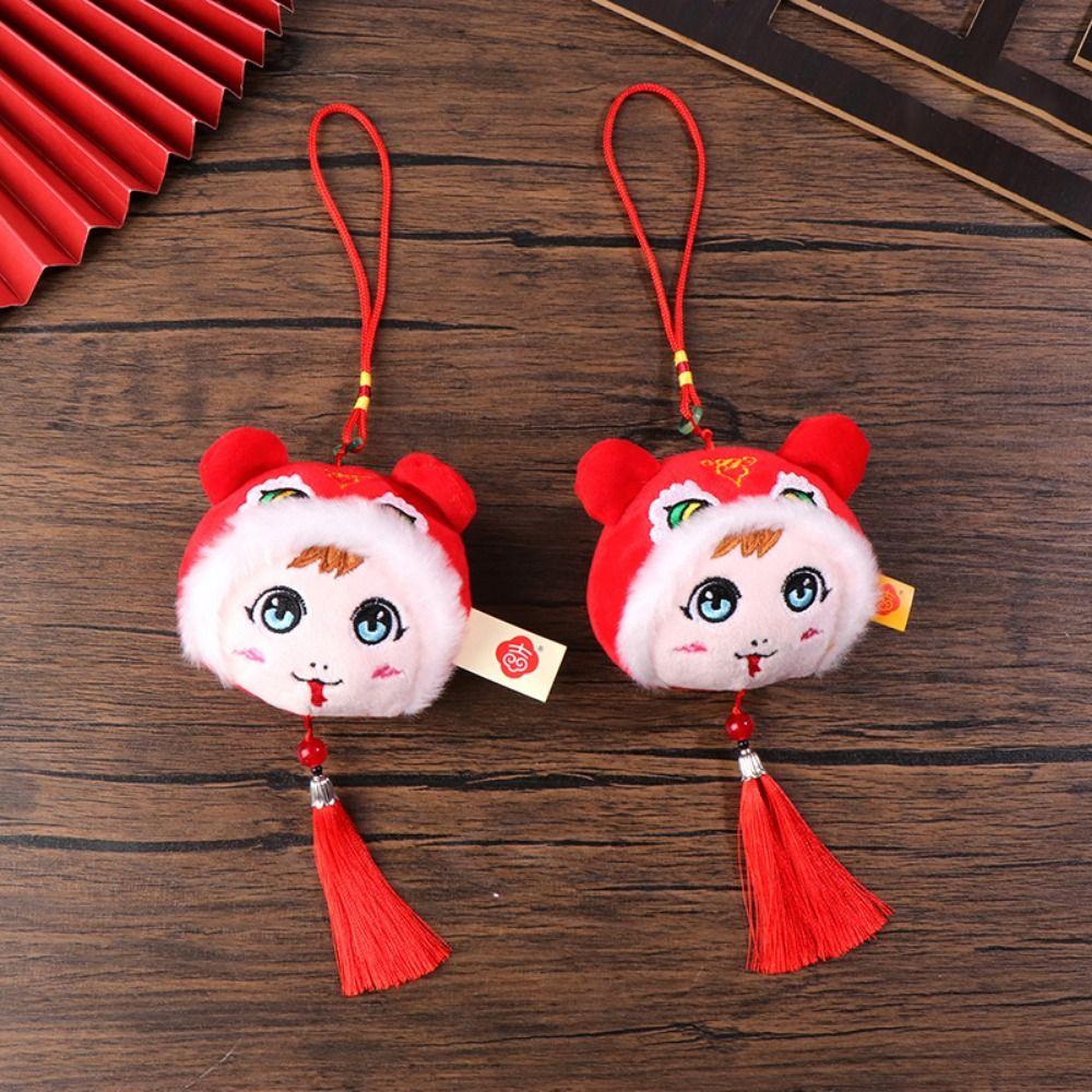 Handmade Snake Keychain Pendants Cartoon Zodiac Snake Mascot Spring Festival