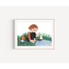1pc Children's Day Art Poster Cute Girl with Animals Nature Art Boys and Girls Room Decoration Perfect Gift for Children's Day
