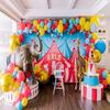 97pcs Guirlande de Ballons Carnaval Cirque Rouge Bleu Jaune Ballon Confetti Kit Arche de Ballons Thème Carnaval Décoration de Remise de Diplôme Anniversaire