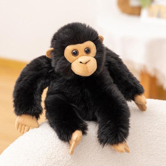 Orangutan Doll Plush Toy High-Elastic PP Cotton Filling Soft Fabric Realistic Chimpanzee Expression Portable Plush Toy