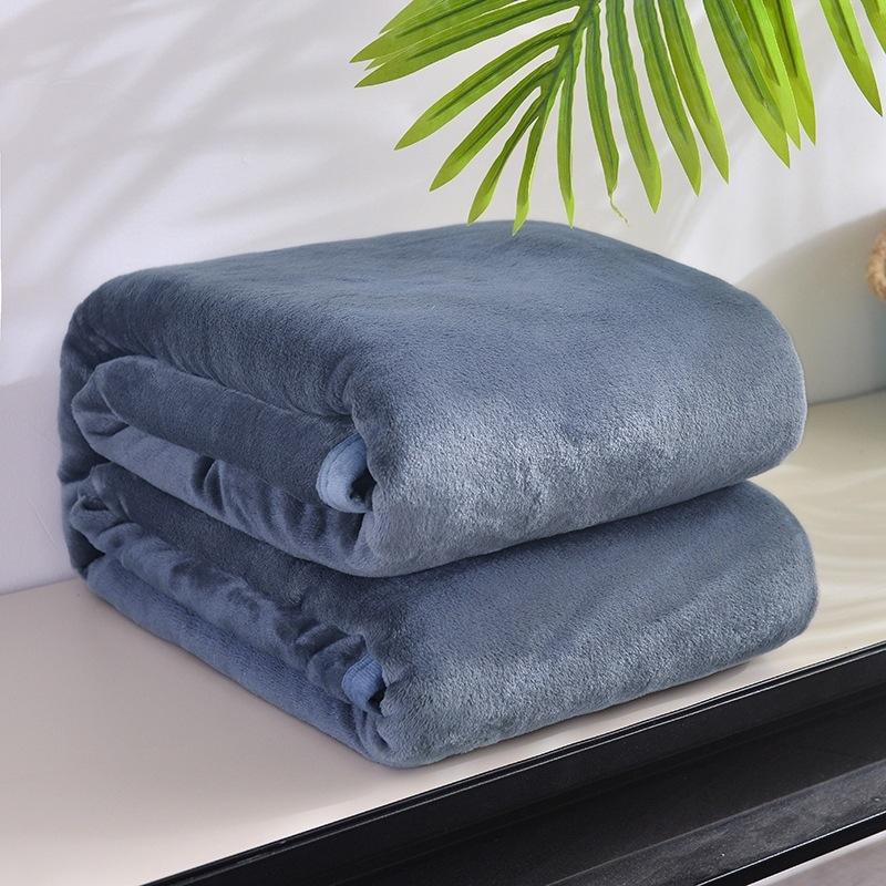 Solid Color Flannel & Coral Fleece Blankets, Gift Blankets KTJ