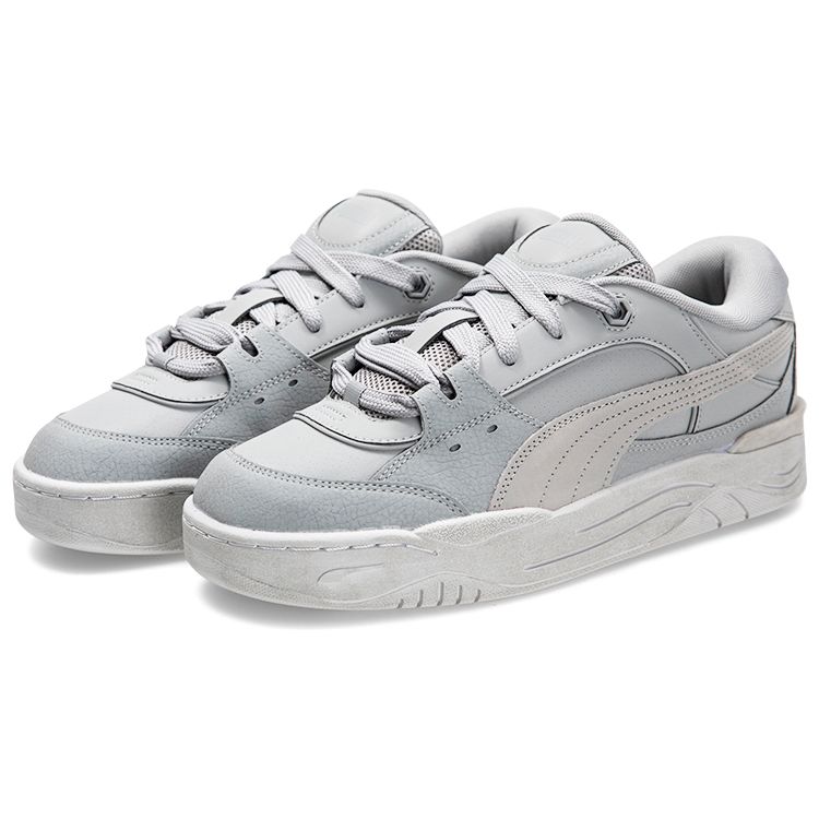 Puma 180 Leather Fabric Synthetic Leather Low-Top Sneakers Unisex Sneakers Gray 390738-01